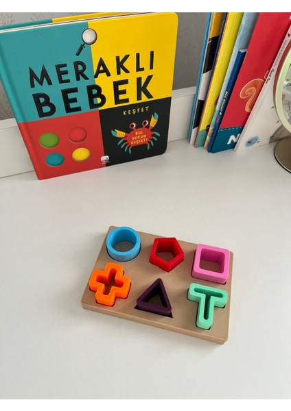 Montessori Renkli Şekiller Geçirme Oyunu