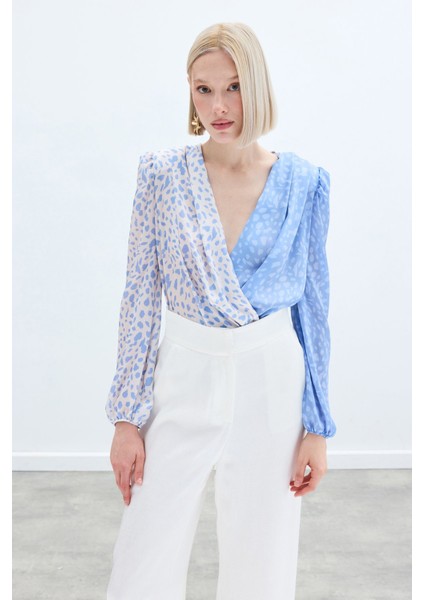 Kruvaze Desenli Bodysuit - Bebemavi Ekru fiyatları