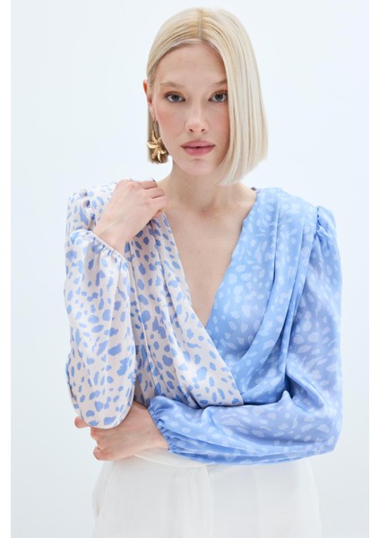 Kruvaze Desenli Bodysuit - Bebemavi Ekru indirimleri