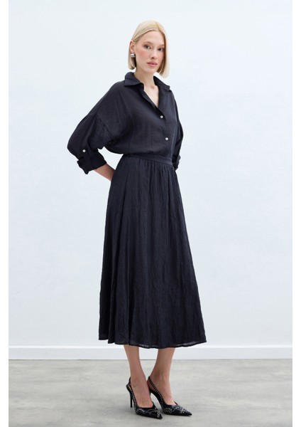 Kraşlı Kloş Etek - Antrasit fırsatları