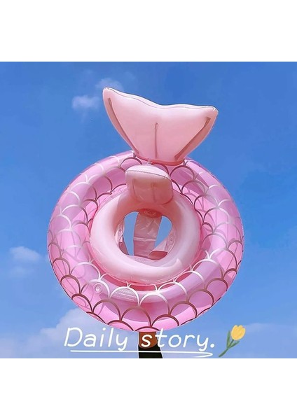 Deniz Kızı Kuyruklu Şişme Flatör | Sırt Destekli & Oturaklı Deniz Simidi | 3 + Yaş Baby Float