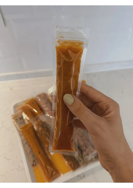 Tek Kullanımlık Torbası 50 Adet Kilitli Dondurucu Meyve Suyu Poşeti 5. 5X22CM indirimleri