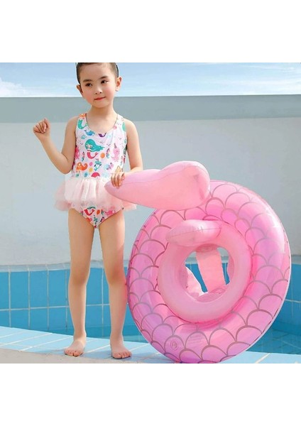Deniz Kızı Kuyruklu Şişme Flatör | Sırt Destekli & Oturaklı Deniz Simidi | 3 + Yaş Baby Float