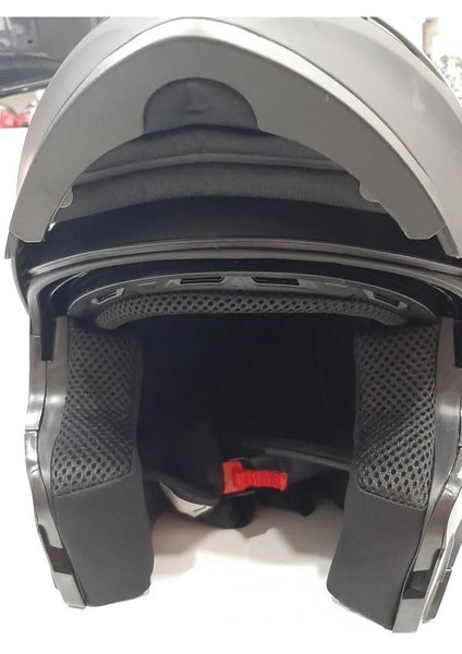 Jk-20 Jk 902 Mat Siyah Çene Pedli Güneş Vizörlü Çeneden Açılır Kask [mat Black]