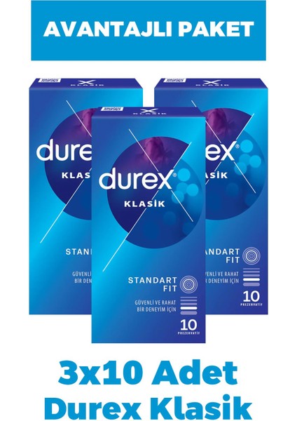 Klasik Prezervatif 10'lu 3 Adet