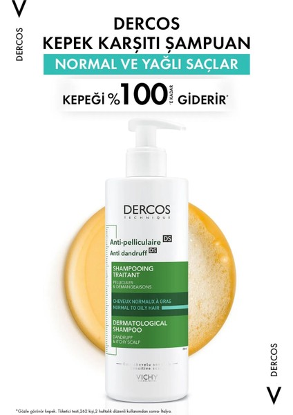 Vichy Dercos Anti-Pelliculaire Anti-Dandruff Şampuan 390 ml - Normal ve Yağlı Saçlar 2 Adet fiyatları