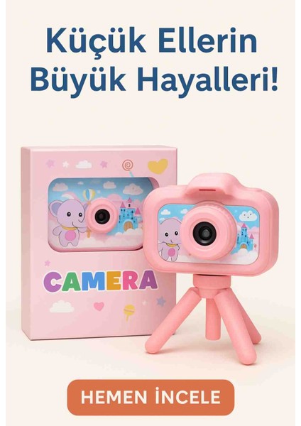 Ayaklı Dijital Çocuk Fotoğraf Makinesi