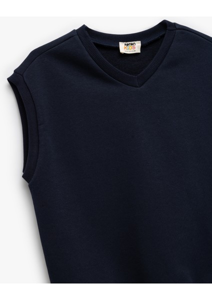 V Yaka Basic Kolsuz Sweatshirt modelleri