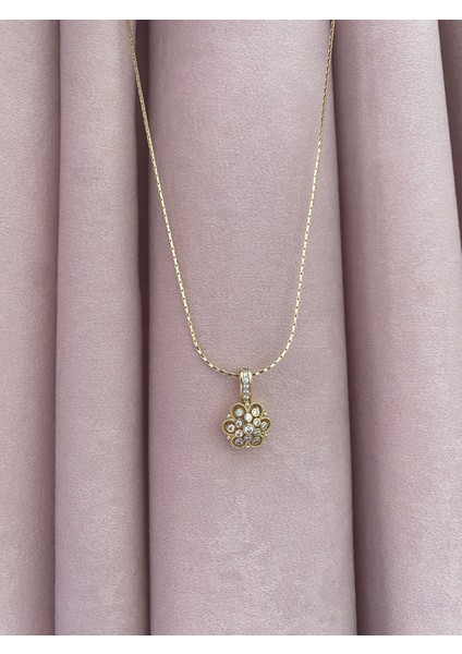 Xuping Jewelry 14 Ayar Altın Kaplama Zirkon Taşlı Çiçek Kolye fiyatları