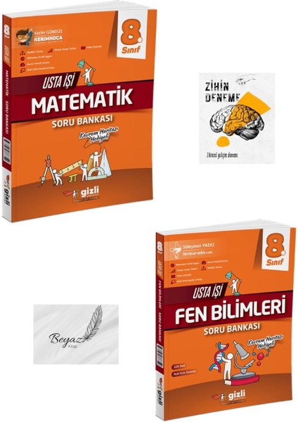 Gizli 8.sınıf Usta Işi Matematik Fen Bilimleri Soru Bankası Zihin Deneme