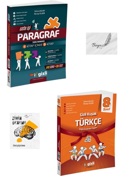 Gizli 8.sınıf Usta Işi Paragraf Soru Bankası Gizli Kuşak Türkçe Değerlendirme Föyleri Zihin Deneme