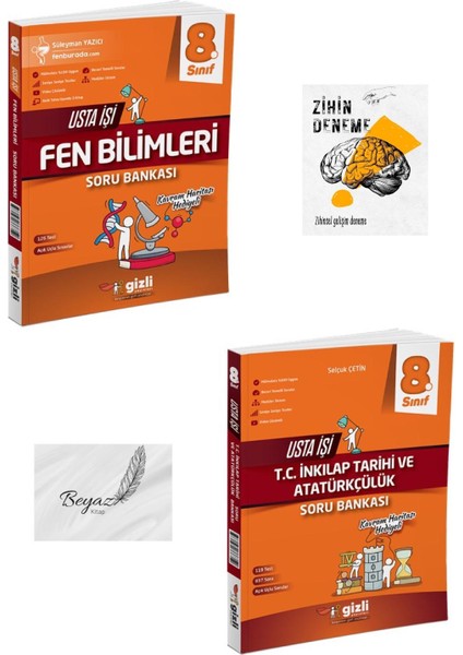 Gizli 8.sınıf Usta Işi Fen Bilimleri Inkılap Tarihi ve Atatürçülük Soru Bankası Zihin Deneme