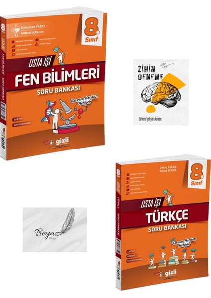 Gizli 8.sınıf Usta Işi Fen Bilimleri Türkçe Soru Bankası Zihin Deneme