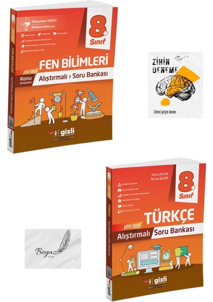 Gizli 8.sınıf Alıştrmalı Türkçe Fen Bilimleri Soru Bankası Zihin Deneme