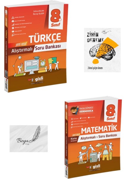 Gizli 8.sınıf Alıştrmalı Türkçe Matematik Soru Bankası Zihin Deneme