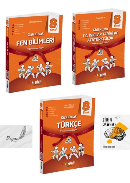 Gizli 8.sınıf Gizli Kuşak Fen Bilimleri Inkılap Tarihi ve Atatürçülük Türkçe Değerlendirme Föyleri Zihin Deneme
