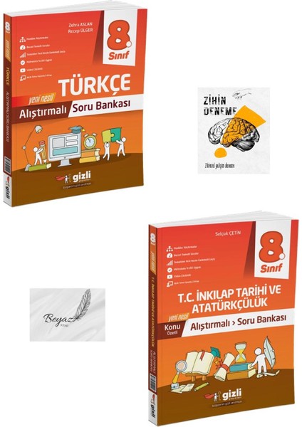 Gizli 8.sınıf Alıştrmalı Türkçe Inkılap Tarihi ve Atatürçülük Soru Bankası Zihin Deneme