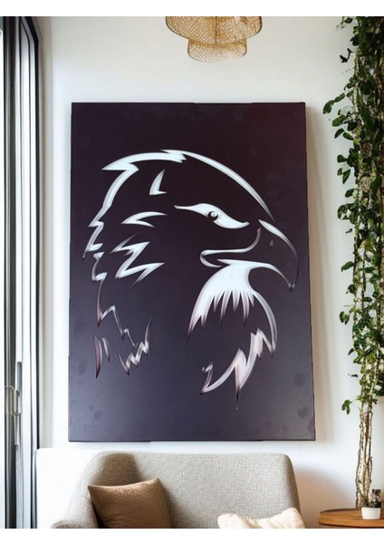 Kartal Desenli Duvar Metal Tablo Led'li 1mt USB Giriş Kablo indirimleri