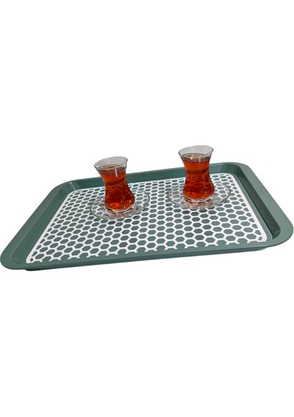Kaydırmaz Tabanlı Servis Tepsi Sunum Tepsisi Büyük BOY-1136-02-BORDO,YEŞİL fiyatları