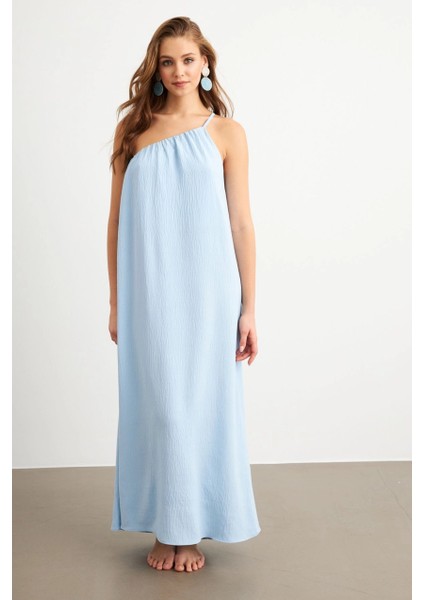 Kadın Bebe Mavi Maxi Basic Elbise İRE1012