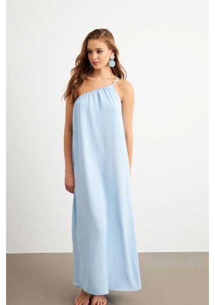 Kadın Bebe Mavi Maxi Basic Elbise İRE1012