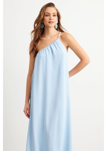 Kadın Bebe Mavi Maxi Basic Elbise İRE1012