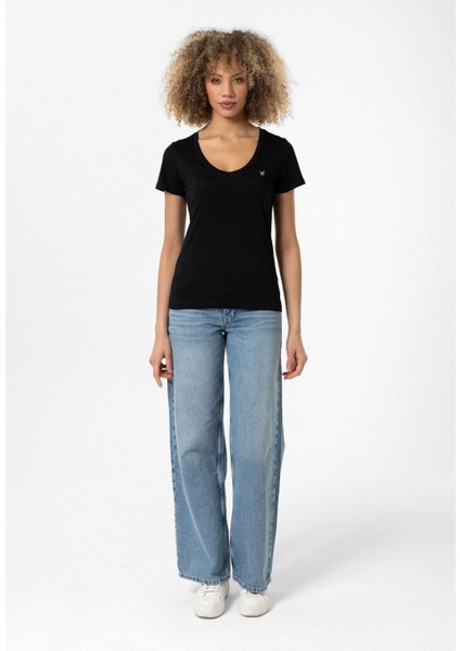 Christina Kadın Derin V Yaka Slim Fit T-Shirt fiyatları