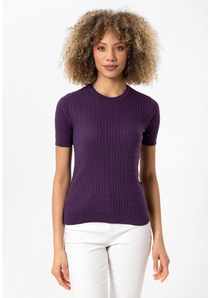Hanna Kadın Slim Fit Triko T-Shirt