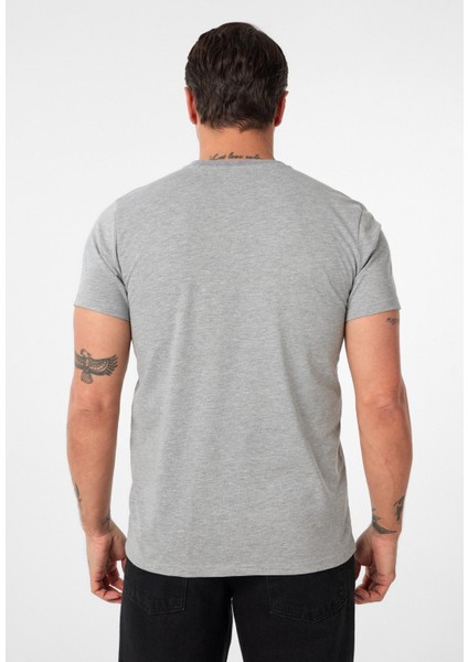 Victor Erkek Regular Fit Nakışlı Basic T-Shirt indirimleri