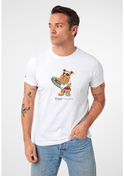Francisco Erkek Regular Fit Köpek Baskılı T-Shirt