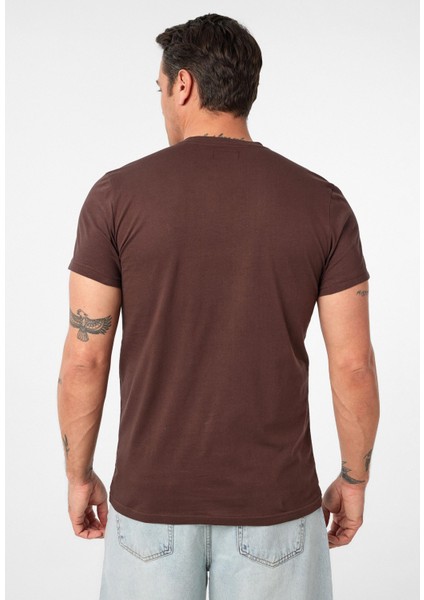 Victor Erkek Regular Fit Nakışlı Basic T-Shirt modelleri