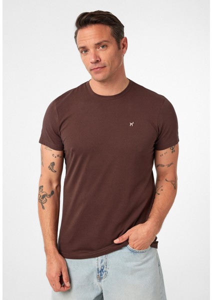 Victor Erkek Regular Fit Nakışlı Basic T-Shirt indirimleri
