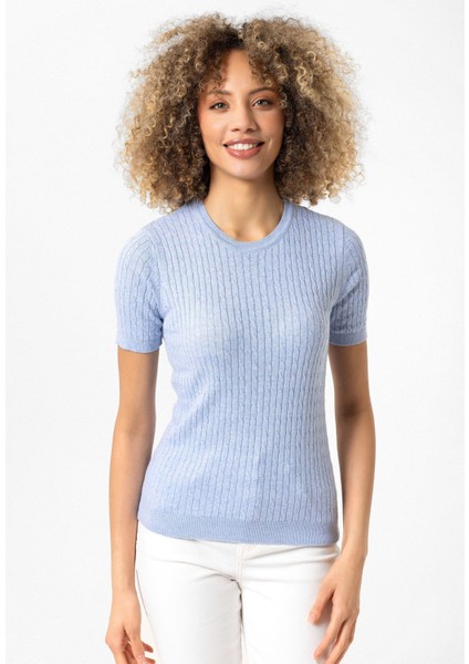 Hanna Kadın Slim Fit Triko T-Shirt