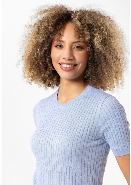 Hanna Kadın Slim Fit Triko T-Shirt fırsatları