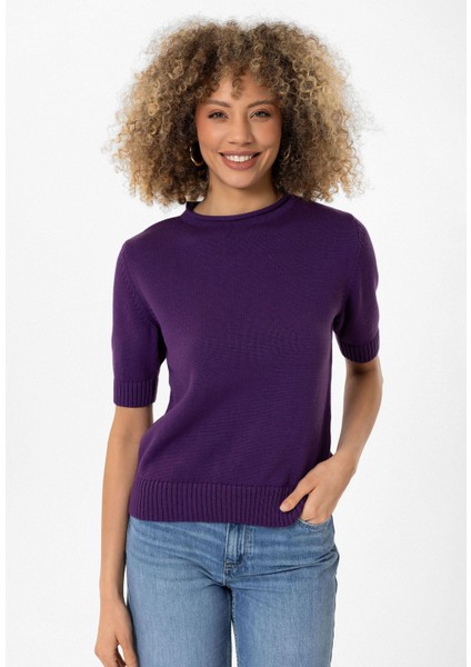 Felina Kadın Slim Fit Triko T-Shirt