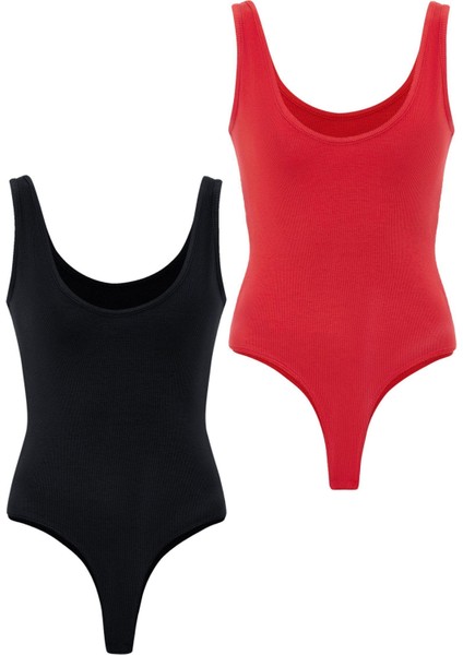 Adoracion Kadın Slim Fit 2'li Body