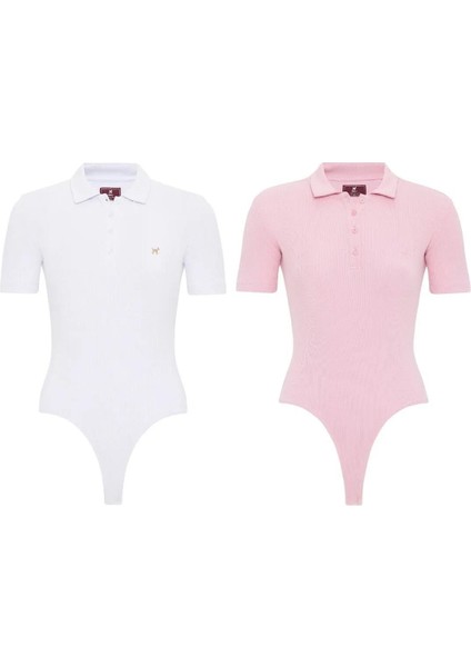 Esperanza Kadın Polo Yaka 2'li Body