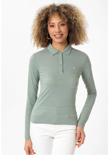 Henriette Kadın Slim Fit Polo Yaka 2li T-Shirt indirimleri