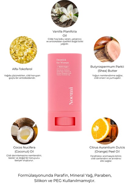 %100 Doğal Deo Stick / Roll On - Vanilya Kokulu Ve Nemlendirici Etkili - 20ml – Daphne modelleri