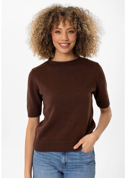 Felina Kadın Slim Fit Triko T-Shirt