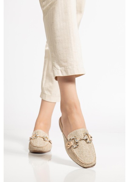 Suins Silva Model Taş Aksesuarlı Hasır Terlik fiyatları