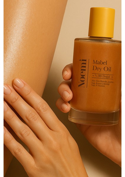 Dry Oil Mabel– 99% Doğal İçerikli Işıltılı Bakım Yağı – 100 ml indirimleri