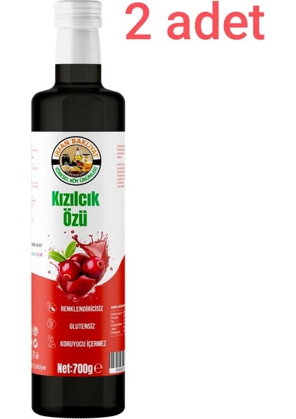Kızılcık Özü 2 Adet 700 gr Net 1400 gr