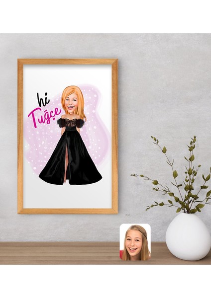 Kişiye Özel Barbie Karikatürlü Dekoratif Retro Ahşap Çerçeveli Tablo-3, Barbie Filmi, Barbie Hediyelik Eşya, Arkadaşa Hediye