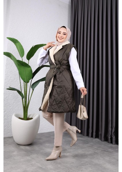 Kadın Kürklü Kapitone Yelek fırsatları