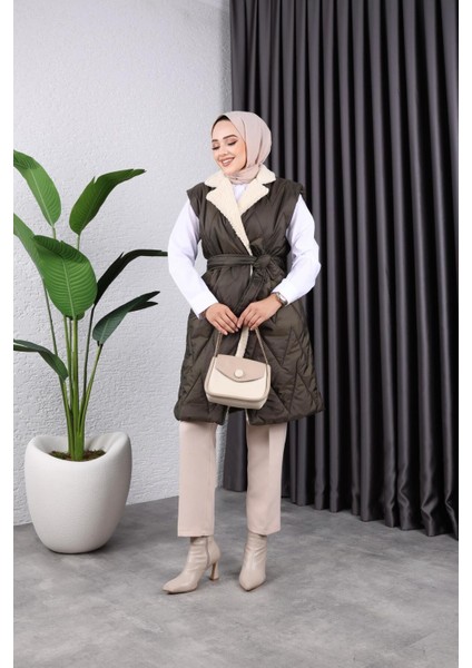 Kadın Kürklü Kapitone Yelek indirimleri