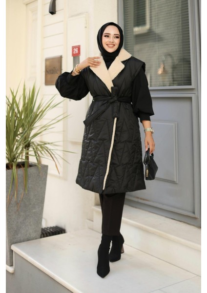 Kadın Kürklü Kapitone Yelek modelleri