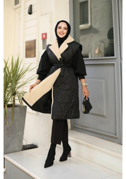 Kadın Kürklü Kapitone Yelek indirimleri