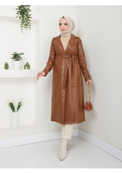 Kadın Astarlı Deri Trençkot fiyatları