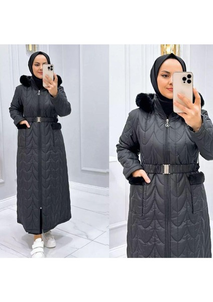 Kadın Kapüşonlu Kapitone Uzun Mont fiyatları